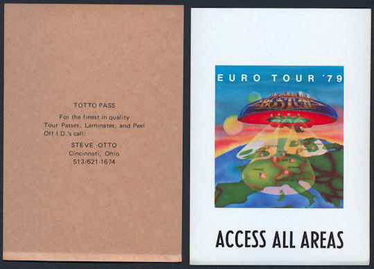 ##MUSICBP0142 - Boston OTTO Backstage Pass from the Euro Tour '79 - Real Piece of History