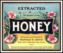 #ZBOT417 - Rare Large Boyd Extracted Honey Pail Label