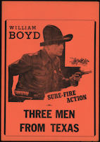 #CH326-11 - Early William Boyd (Hopalong Cassidy) Three Men from Texas Poster/Broadside
