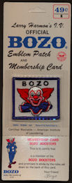 #CH349 - Carded Bozo Larry Harmon's Official Bozo Patch and Membership Card