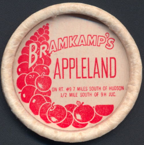 #DC169 - Rare Large Bramkamp's Appleland Cap that Went on a Megaphone Container