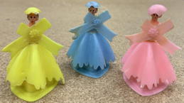 #MISCELLANEOUS414 - Set of 3 Early Brittle Hard Plastic Bridesmaids