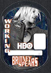 ##MUSICBP0025 - Britney Spears HBO Working Laminated Perri Backstage Pass from the Dream within a Dream Tour