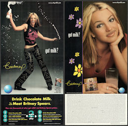 ##MUSICBQ0219 - Group of 3 Very Large Double Sided Britney Spears "got milk?" Posters