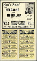 #SIGN284 - Cardboard Bur-Mack Headache and Neuragia Store Display