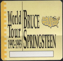 ##MUSICBP0139  - Bruce Springsteen Cloth Backstage Pass from the 1992/93 World Tour