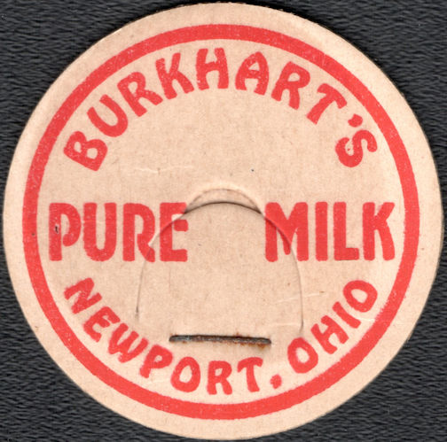 #DC250 - Burkhart's Pure Milk Bottle Cap - Newport, Ohio