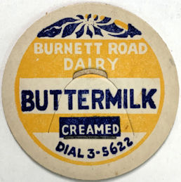 #DC273 - Burnett Road Dairy Buttermilk Bottle Cap - Springfield, Ohio