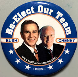 #PL398 - Re-Elect Bush Cheney 2004 Presidential Election Pinback