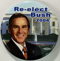 #PL384 - Re-Elect Bush 2004 Pinback Picturing George