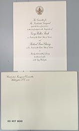 #PL470 - George Walker Bush/Richard Bruce Cheney Inauguration Invitation with Inaugural Committee Envelope