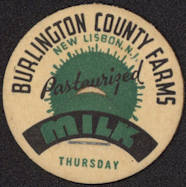 #DC131 - Burlington County Farms Milk Cap