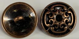 #BEADS1073 - 18mm Antiqued Copper Button