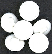 #BEADS0638 - PiecBlau Brand White Glass Button - Made in Japan