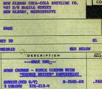 #ZZMS002 - Invoices for Bottle Caps from a Coke...