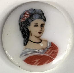 #BEADS1074 - Group of 3 Large 25mm Red Lady Glass Cameos