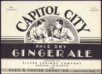 #ZLS147 - Capitol City Pale Dry Ginger Ale Soda Bottle Label