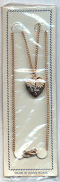 #BEADS0715 - Brass Colored Heart Necklace - As low as $1.00 each