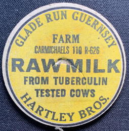 #DC314 - Glade Run Guernsey Farm Milk Bottle Cap - Carmichaels, PA