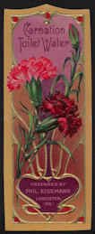 #ZBOT167 - Carnation Toilet Water Barber Bottle...