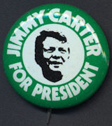 #PL453 - Jimmy Carter Silhouette Pinback from the 1976 Election Campaign