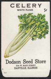 #CE200 - White Plume Celery 5¢ Seed Pack -  Dodson Seed Store