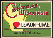 #ZLS148 - Central Wisconsin Lemon and Lime Soda Bottle Label