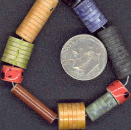 #BEADS0032 - Group of 100 Ceramic Multi-Colored Hippie Beads