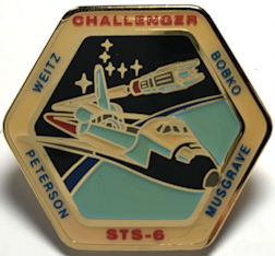 #MS346 - Large Metal Cloisonné Pin Made for the Launch of the NASA Challenger STS-6