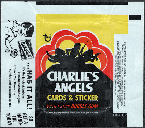 #TZCards001 - Charlie's Angels Series 1 1977 Card Wrapper