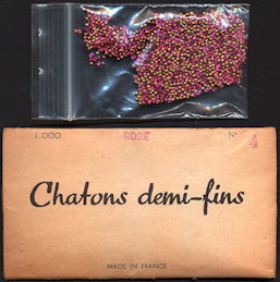 #BEADS0795 - Full Package of 1,000 Rose Colored French Glass Chatons (tiny rhinestones)