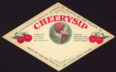 #ZLS166 - Rare Early Cheerysip Soda Label