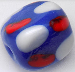 #BEADS0598 - Very Rare and Very Large Japanese Glass Spotted Bead - As low as 75¢