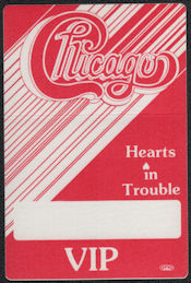 ##MUSICBP2220 - Chicago VIP Cloth OTTO Backstage Pass from the 1990 Hearts in Trouble Tour