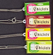 #BEADS0670 - Group of 4 different Chiclet Necklace Vending Charms