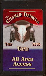 ##MUSICBP0475 - Charlie Daniels Band All Area Access Laminated OTTO Backstage Pass from the 2005 Tour