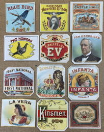 #CS655 - Set of 12 Different Outer Cigar Box Labels - Scarce Ones Set 1