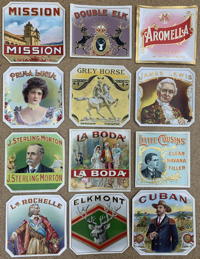 #CS656 - Set of 12 Different Outer Cigar Box Labels - Scarce Ones Set 2