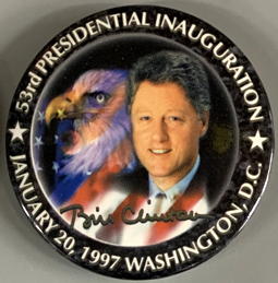#PL436 - Bill Clinton Inauguration Pinback - Ea...