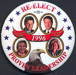 #PL324 -  Re-Elect Bill and Hillary and Al and Tipper Pinback