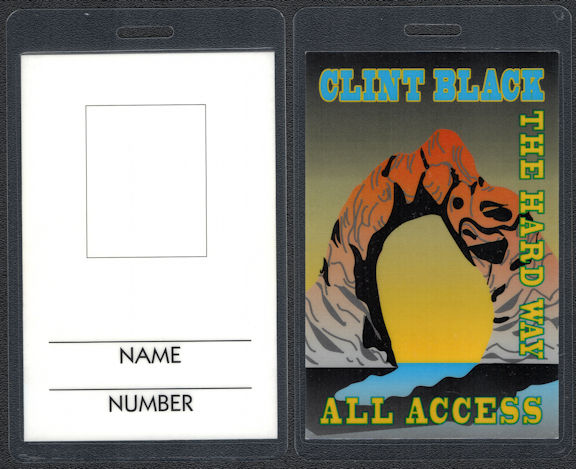 ##MUSICBP0607  - Clint Black All Access Laminated T-Bird Backstage Pass from The Hard Way Tour