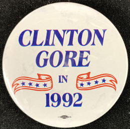 #PL429 - Clinton Gore in 1992 Pinback from the Election