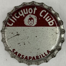 #BF295 - Group of 10 Cork Lined Cliquot Club Sarsaparilla Bottle Caps