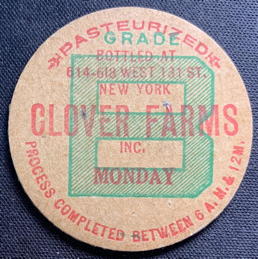 #DC310 - Ultra Rare Clover Farms New York City Milk Bottle Cap