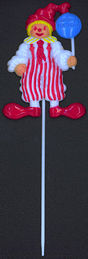 #TY556 - Giant Hard Plastic Birthday Clown on Stem