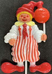 #MISCELLANEOUS424 -  Group of 4 Very Large Hard Plastic Happy Birthday Clown Picks