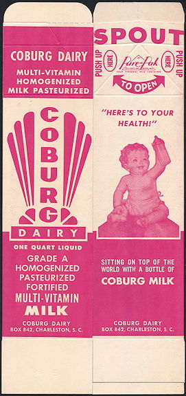 #DA094 - Coburg Dairy Milk Carton with Baby and Deco Design