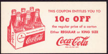 #CC285 - Coca Cola 10¢ OFF Regular or King Size...