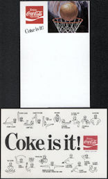 #CC410 - Group of 4 Coca-Cola Basketball Referee Cards with Coke is it! Logo