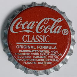 #BF343 - Group of 10 Original Formula Coca-Cola Classic Plastic Lined Soda Caps